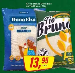 Rede Supermarket Arroz Branco Dona Elza ou Tio Bruno oferta