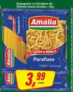Rede Supermarket Espaguete ou Parafuso de Sêmola Santa Amália oferta