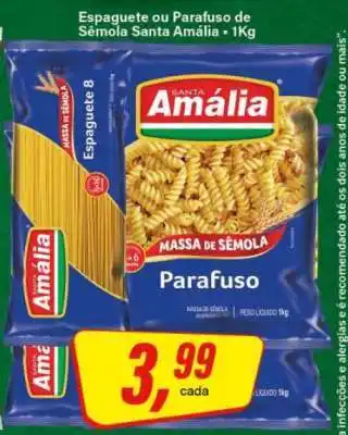 Espaguete ou Parafuso de Sêmola Santa Amália