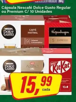 Rede Supermarket Cápsula Nescafé Dolce Gusto Regular ou Premium C/ 10 Unidades oferta