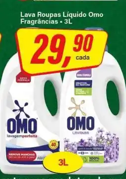 Rede Supermarket Lava-roupas líquido Omo fragrâncias 3L oferta