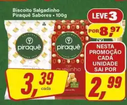 Rede Supermarket Biscoito Salgadinho Piraquê Sabores oferta