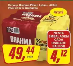 Rede Supermarket Cerveja Brahma Pilsen Latão - 473ml oferta