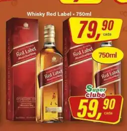 Rede Supermarket Whisky Red Label - 750ml oferta