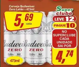 Rede Supermarket Cerveja Budweiser Zero Latão - 473ml oferta