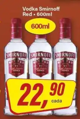 Rede Supermarket Vodka Smirnoff Red oferta