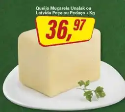 Rede Supermarket Queijo Muçarela Unalak ou Latvida oferta