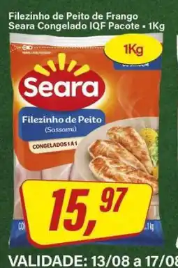 Rede Supermarket Filezinho de Peito de Frango Seara Congelado IQF Pacote oferta