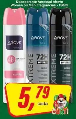 Rede Supermarket Desodorante Aerossol Above Women ou Men oferta