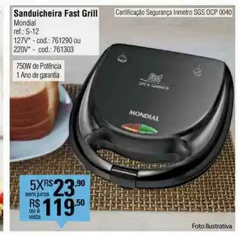 Sanduicheira Fast Grill Mondial