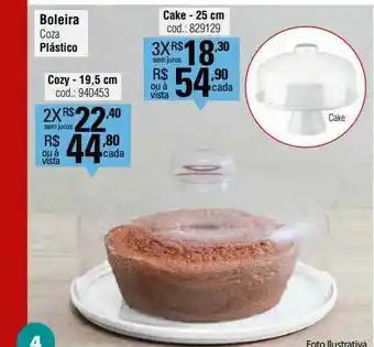 Preçolândia Boleira Coza Plastico Cozy 19.5 Cm Cake 25 Cm oferta