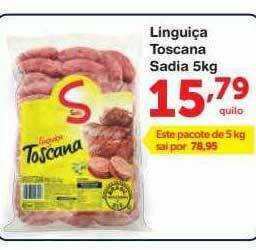 Roldão Linguiça Toscana Sadia oferta