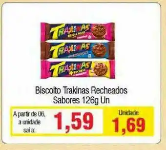 Spani Atacadista Biscoito Trankinas Recheados Sabores oferta