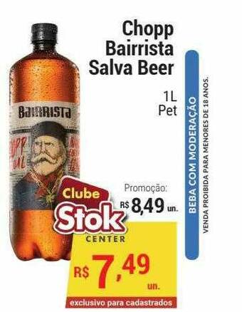 Stok Center Chopp Bairrista Salva Beer oferta