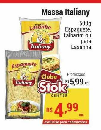 Stok Center Massa Italiany oferta