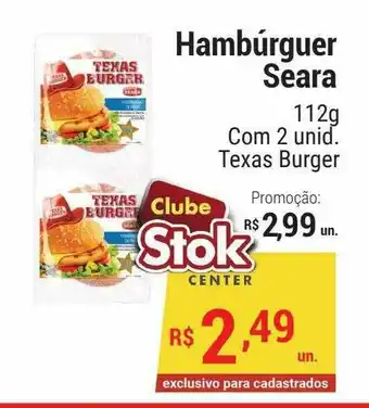 Stok Center Hambúrguer Seara oferta