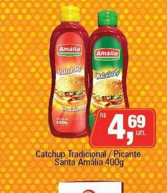 Supermercados Alvorada Catchup Tradicional Picante Santa Amália oferta