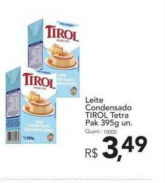 Supermercados Koch Leite Condensado Tirol Tetra Pak oferta