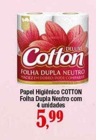 Supermercados Unidos Papel Higiênico Cotton Folha Dupla Neutro oferta