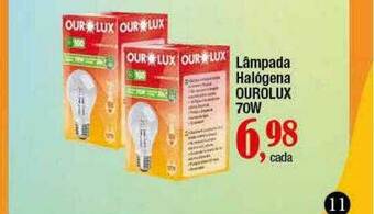 Supermercados Unidos Lâmpada Halógena Ourolux 70w oferta