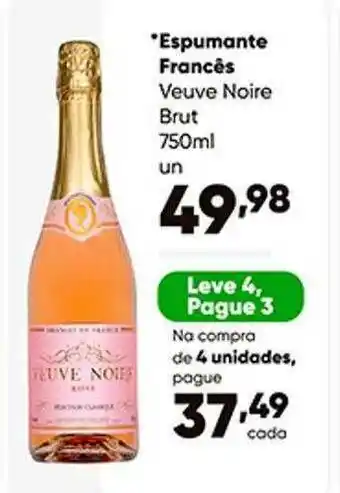 Zaffari Espumante Francês Veuve Noire Brut Leve 4 Pague 3 oferta