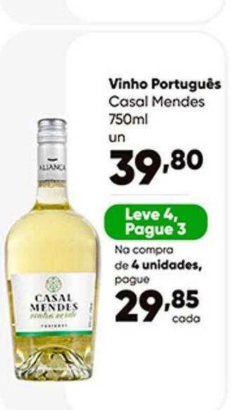 Vinho Português Casal Mendes Leve 4 Pague 3