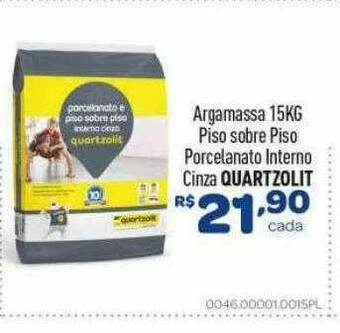 Comjol Argamassa 15kg Piso Sobre Piso Porcelanato Interno Cinza Quartzolit oferta