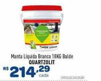 Comjol Manta Liquida Branca 18kg Balde Quartzolit oferta