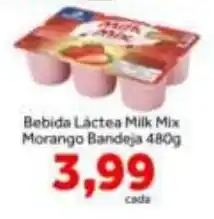 Shibata Supermercados Bebida Láctea Milk Mix Morango Bandeja oferta