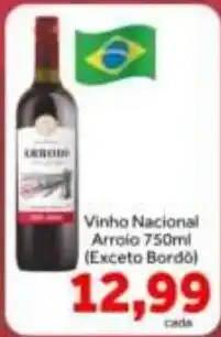 Shibata Supermercados Vinho Nacional Arroio oferta