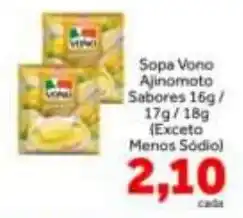 Shibata Supermercados Sopa Vono Ajinomoto Sabores oferta