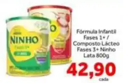 Shibata Supermercados Fórmula infantil fases 1+ / composto lácteo fases 3+ ninho oferta