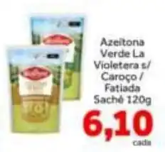 Shibata Supermercados Azeitona Verde La Violetera s/ Caroço / Fatiada oferta