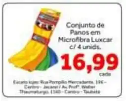 Shibata Supermercados Conjunto de Panos em Microfibra Luxcar oferta