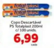 Shibata Supermercados Copo descartável ps totalplast oferta