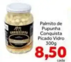 Shibata Supermercados Palmito de Pupunha Conquista Picado Vidro oferta