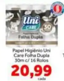 Shibata Supermercados Papel Higiênio Uni Care Folha Dupla oferta