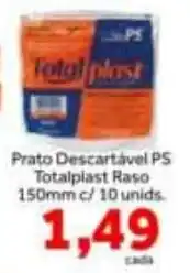 Shibata Supermercados Prato descartável ps totalplast raso oferta
