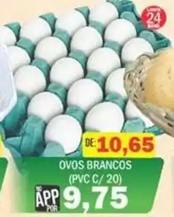 Supermercados Mendonça ovos brancos oferta