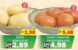 Supermercados Mendonça batata monalisa kg oferta