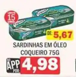 Supermercados Mendonça sardinhas em óleo coqueiro oferta