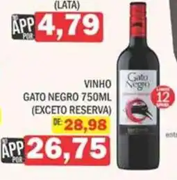 Supermercados Mendonça Vinho gato negro 750ml oferta