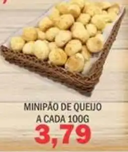 Supermercados Mendonça minipão de queijo oferta