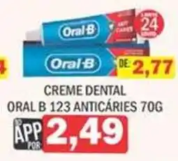 Supermercados Mendonça creme dental oral b 123 anticáries oferta