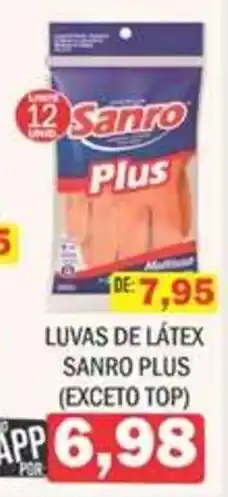 Supermercados Mendonça luvas de látex sanro plus oferta