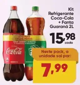 Lopes Supermercados Kit Refrigerante Coca-Cola + Fanta Guaraná 2L oferta