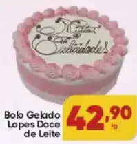 Lopes Supermercados Bolo Gelado Lopes Doce de Leite oferta