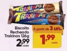 Lopes Supermercados Biscoito recheado trakinhas oferta