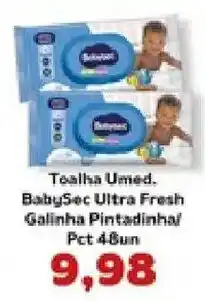 Supermercados Tauste Toalha Umed. BabySec Ultra Fresh Galinha Pintadinha oferta