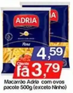 Supermercados Gricki Macarrão adria com ovos oferta